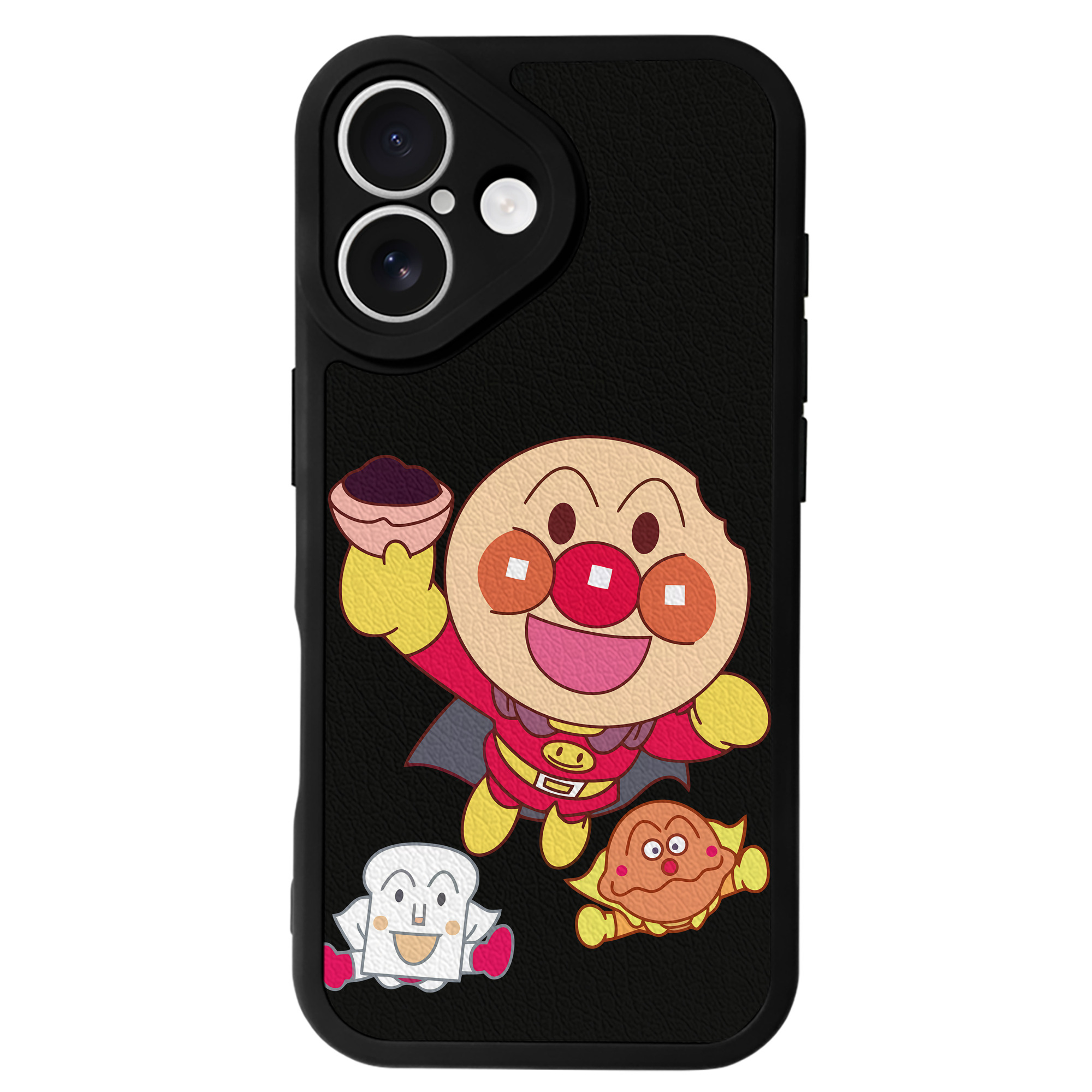 （画像用） アンパンマン Anpanman 【iPhone 16シリーズ対応】シリコンスマホケース（レザー調） 材質：シリコン